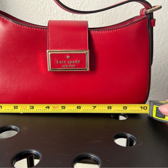 Kate Spade Reegan Smooth Leather Shoulder Bag, Candied Cherry Red - Picture 6 of 9